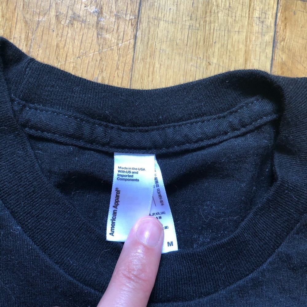 American Apparel "Slow Burn" Women's Black Graphic T-Shirt - Size M (Fits like S - Picture 5 of 7